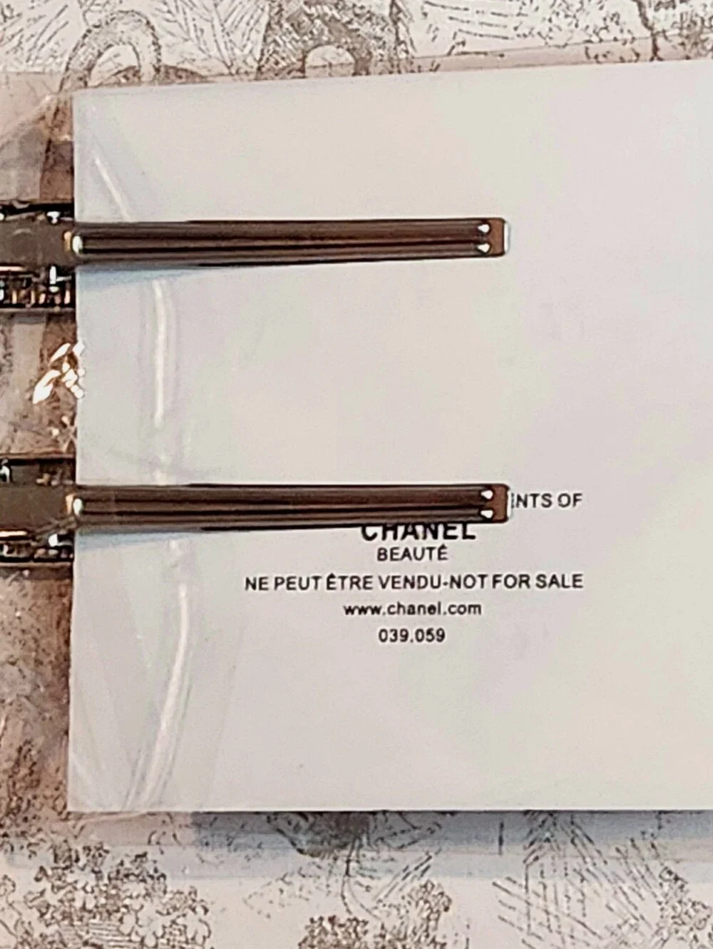 Chanel Black Rhinestone Hair Clip - 2pcs set Sealed New NIB